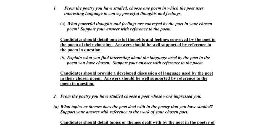 Marking Scheme Part 1