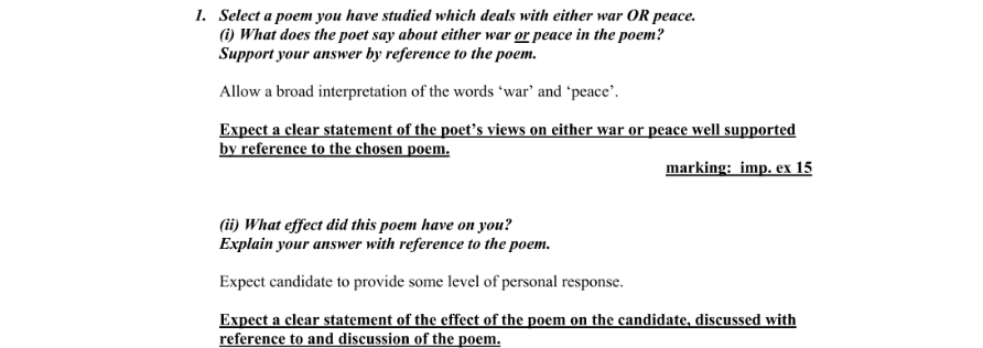 Marking Scheme Part 1