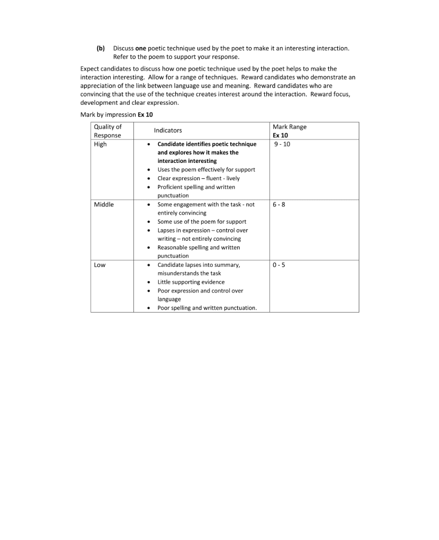 Marking Scheme Part 2