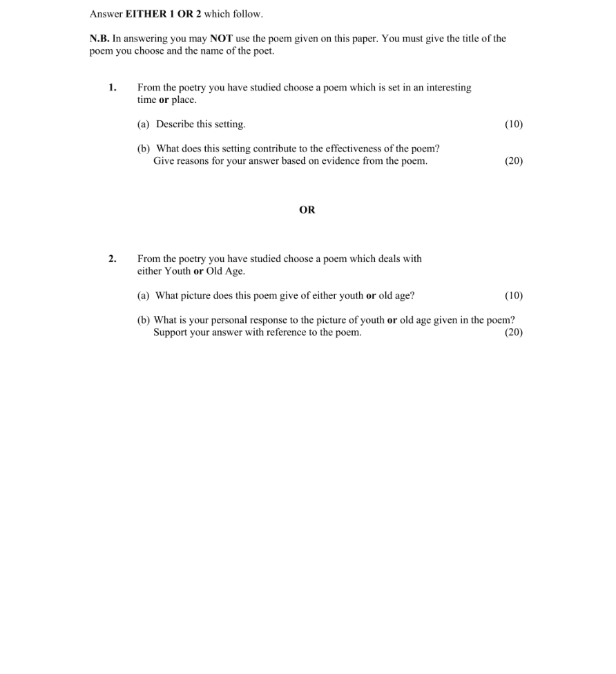 Question 2005 - 2 Part 1