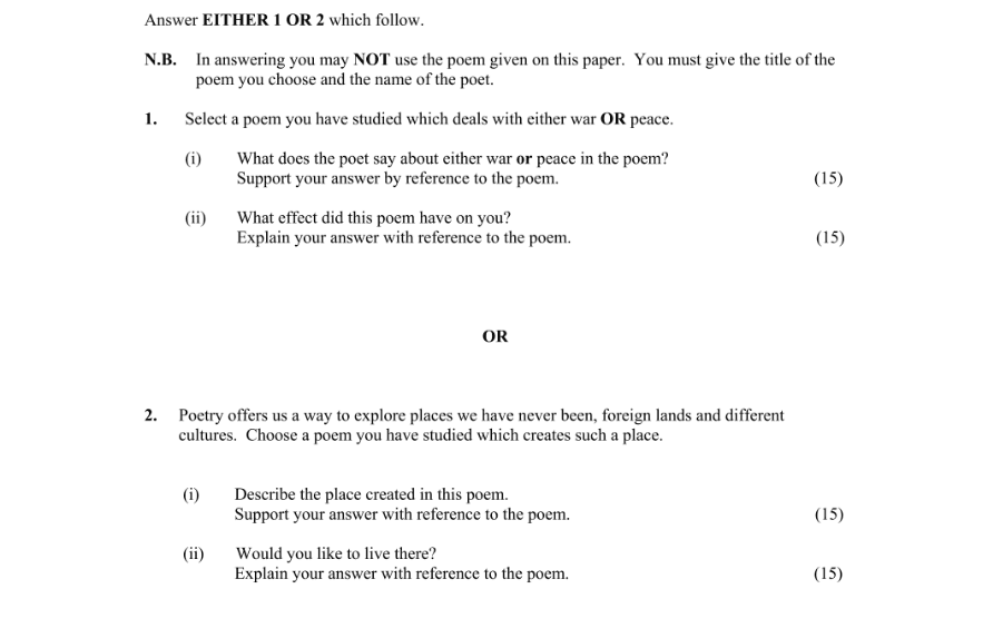Question 2009 - 2 Part 1