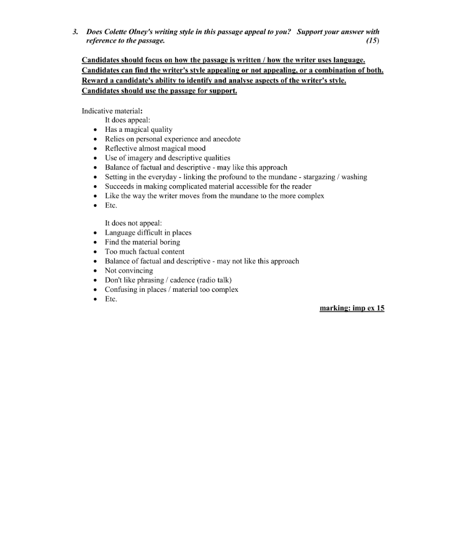 Marking Scheme Part 2
