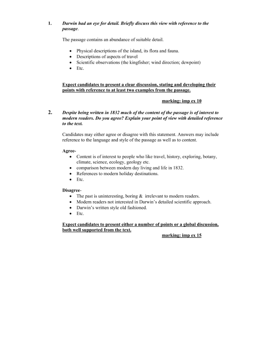 Marking Scheme Part 2
