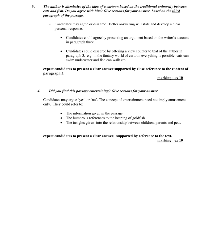 Marking Scheme Part 1