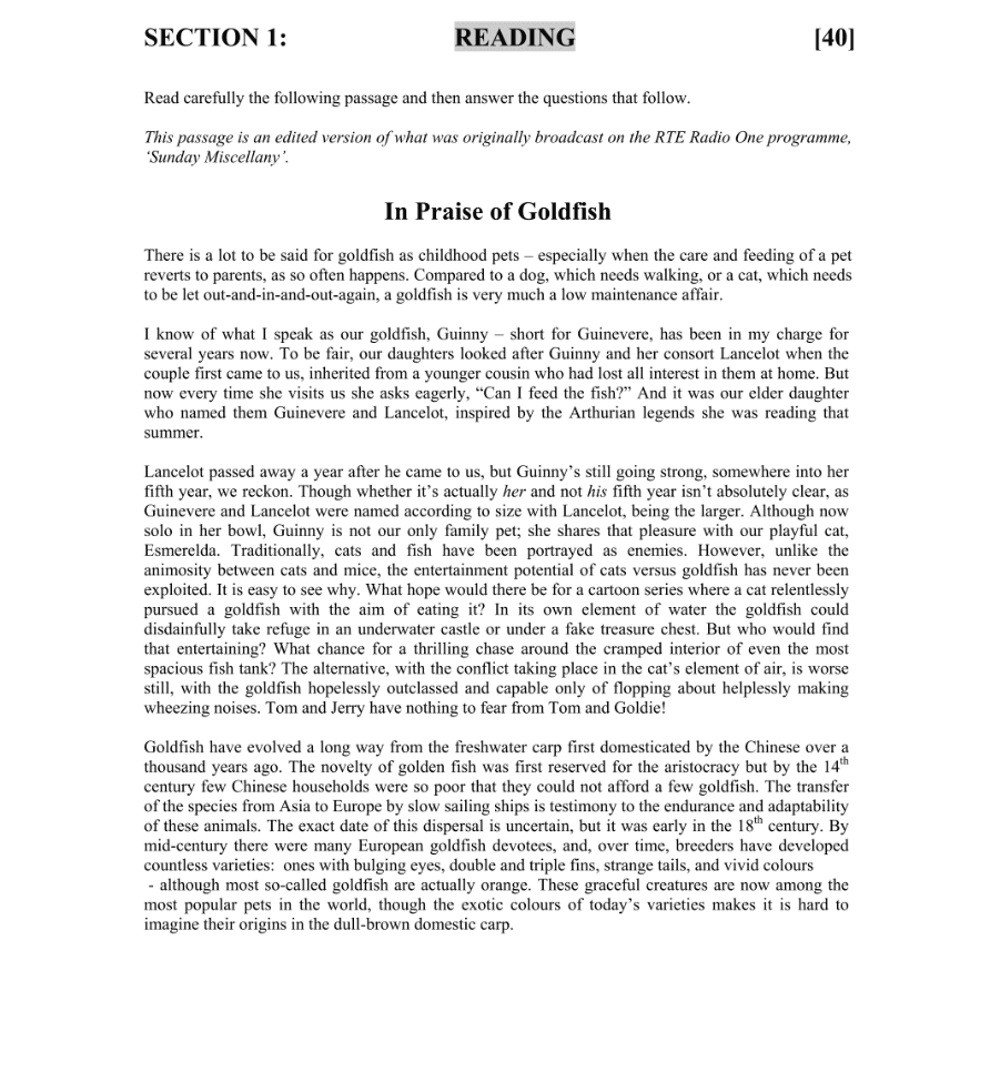 Question 2006 - 1 Part 1