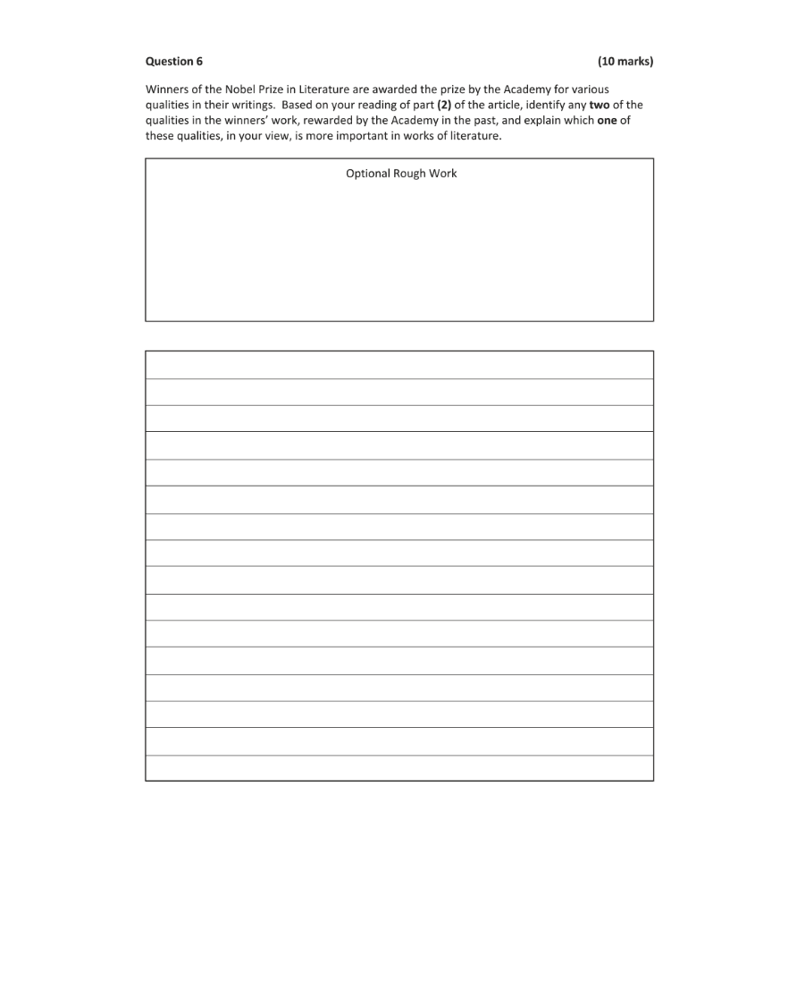 Question 2019 - 6 Part 2