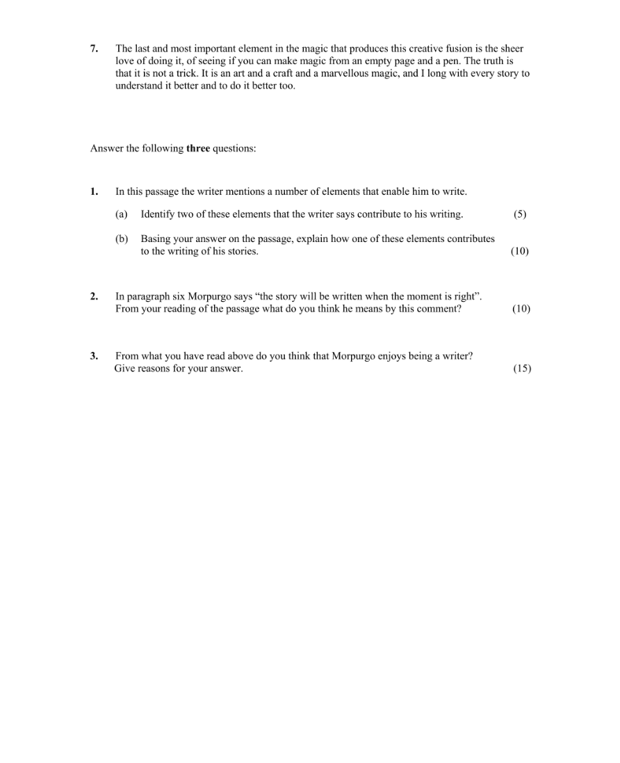 Question 2009 - 1 Part 2
