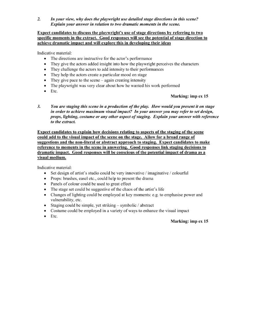 Marking Scheme Part 2