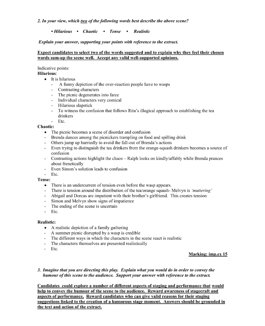 Marking Scheme Part 2