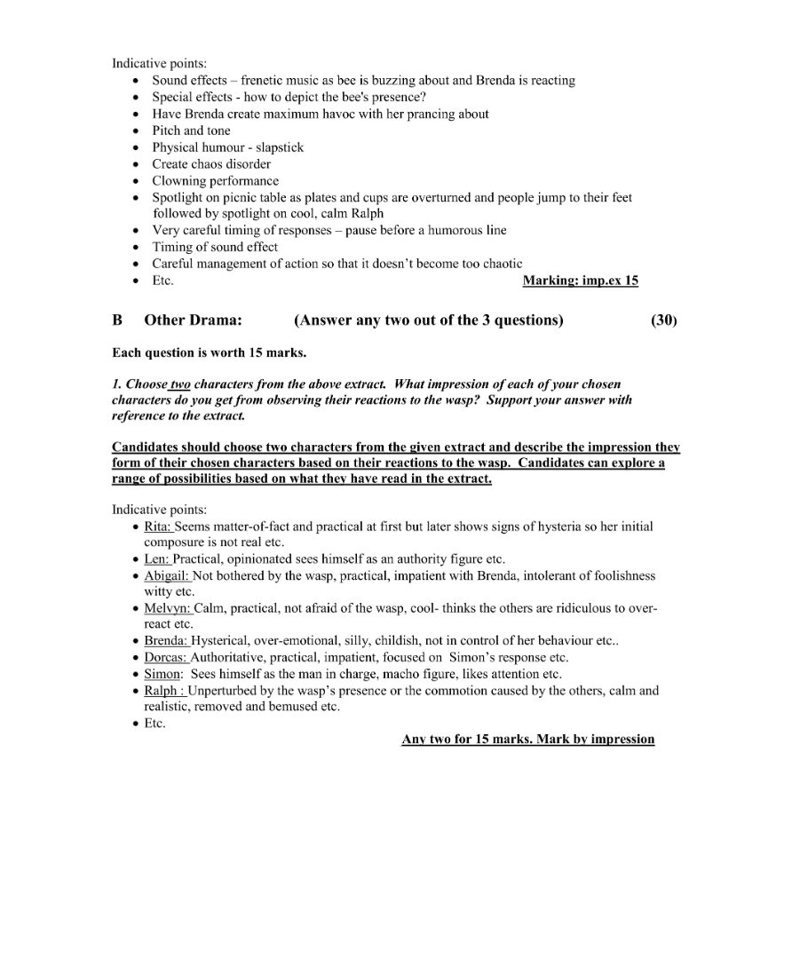 Marking Scheme Part 3