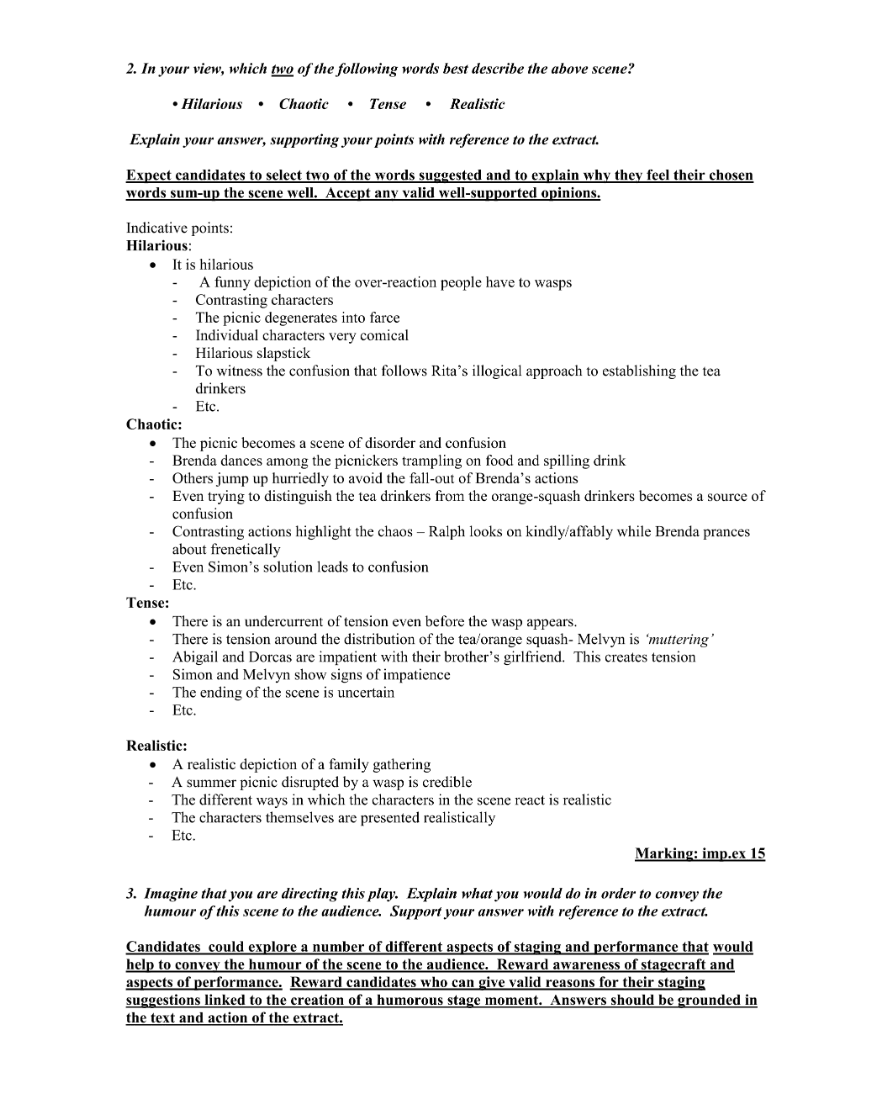Marking Scheme Part 4