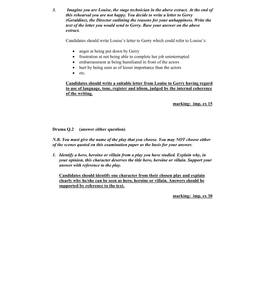 Marking Scheme Part 1