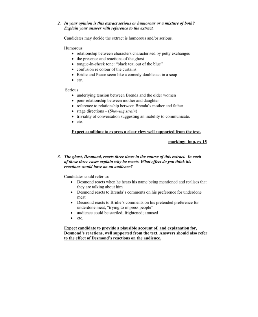 Marking Scheme Part 2
