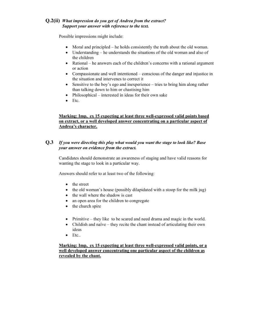 Marking Scheme Part 2