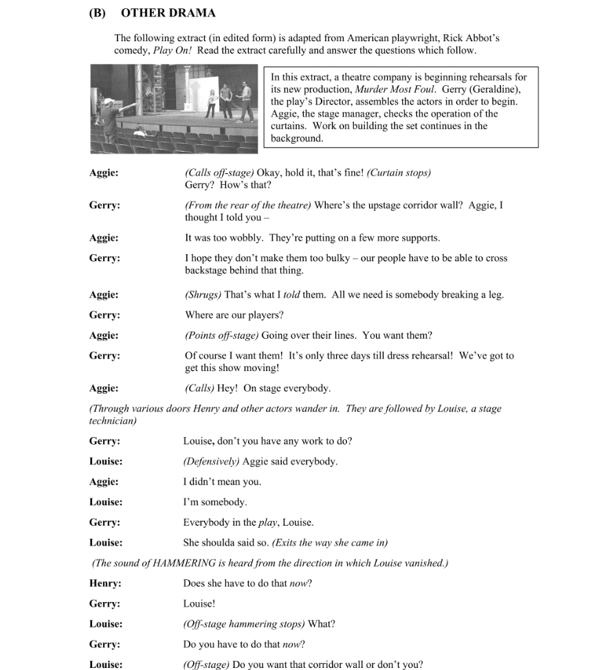 Question 2011 - B Part 1