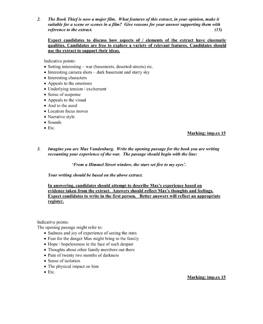 Marking Scheme Part 2
