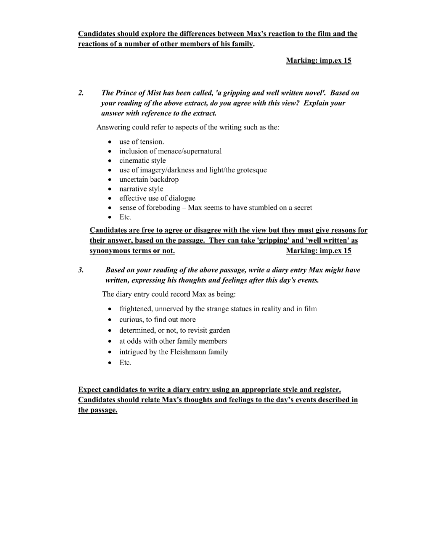 Marking Scheme Part 2