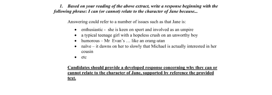Marking Scheme Part 1