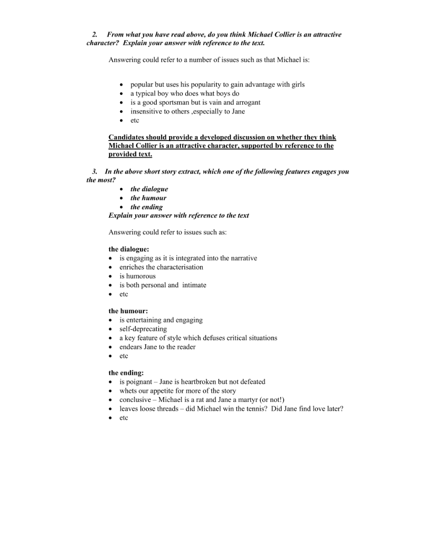 Marking Scheme Part 2