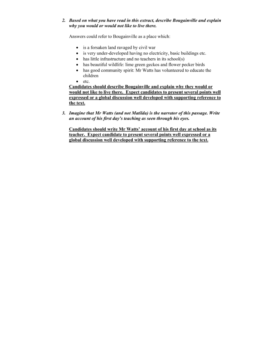 Marking Scheme Part 2