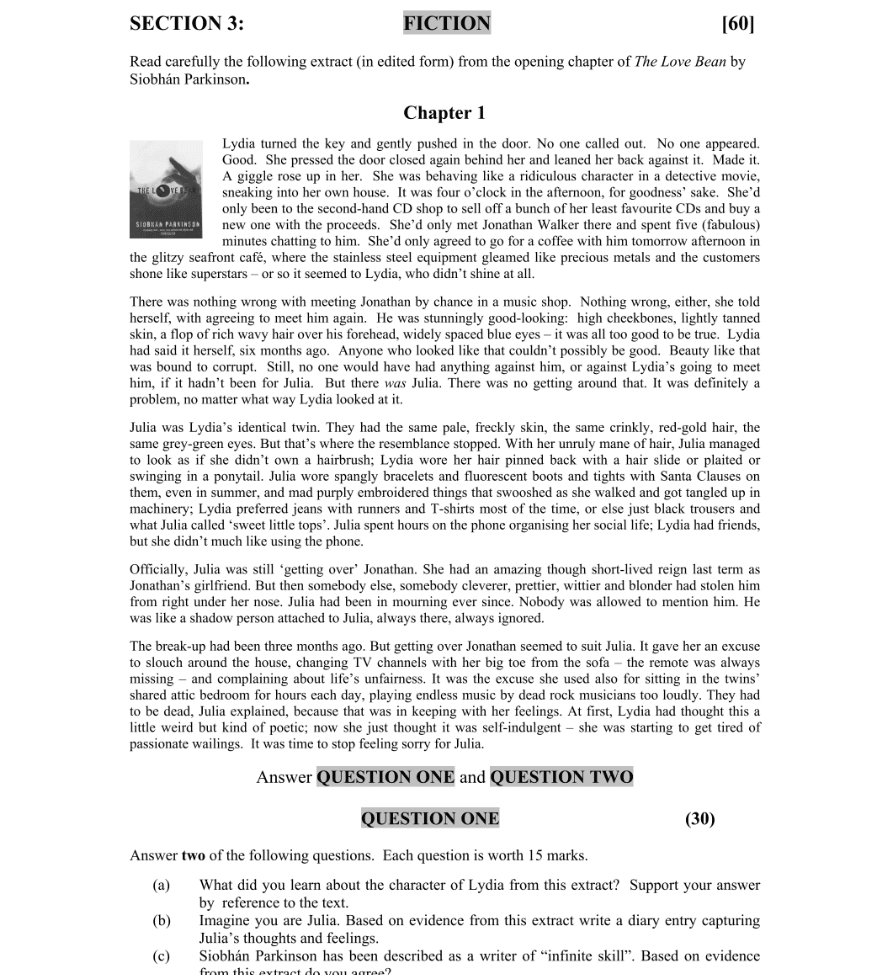 Question 2005 - 1 Part 1