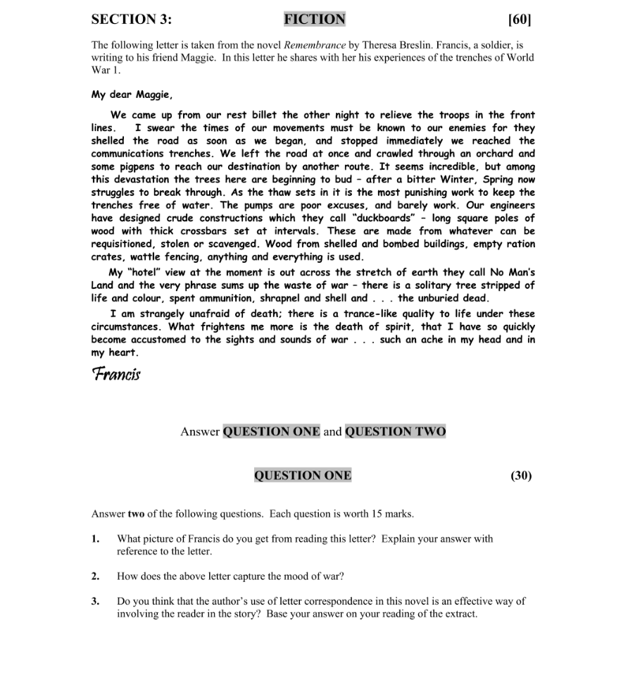 Question 2007 - 1 Part 1
