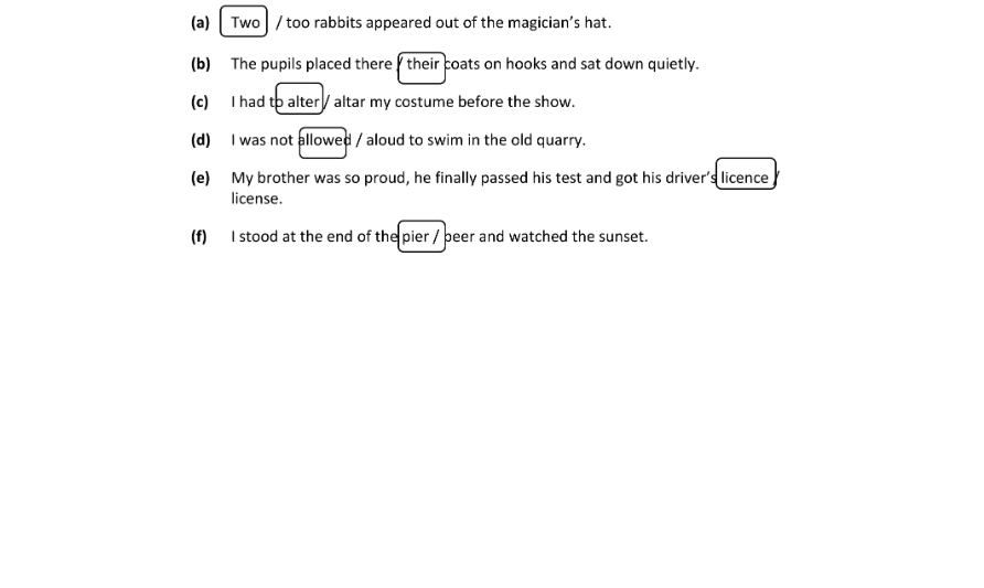 Marking Scheme Part 1