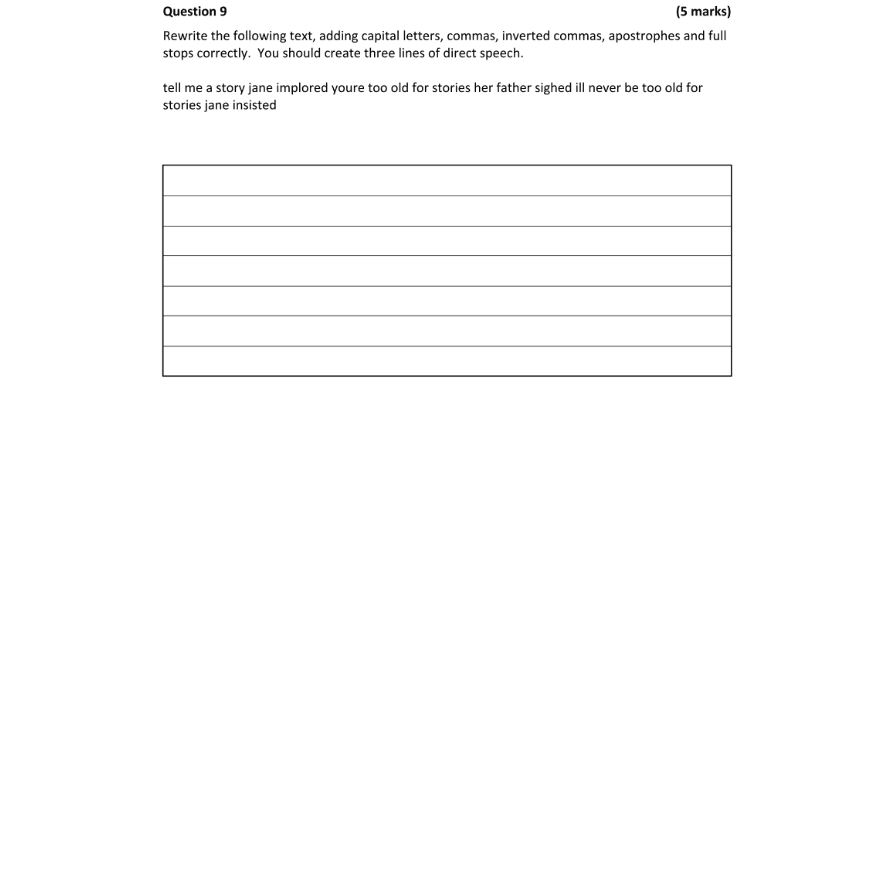 Question 2023 - 9 Part 1