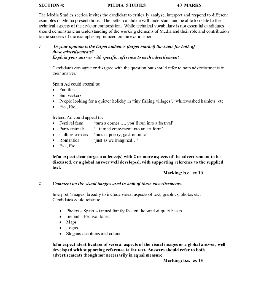 Marking Scheme Part 1