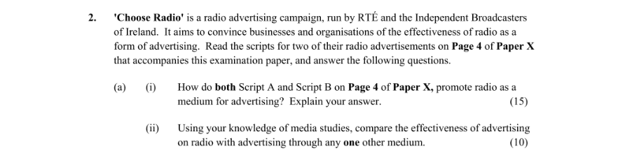 Question 2014 - 2 Part 1