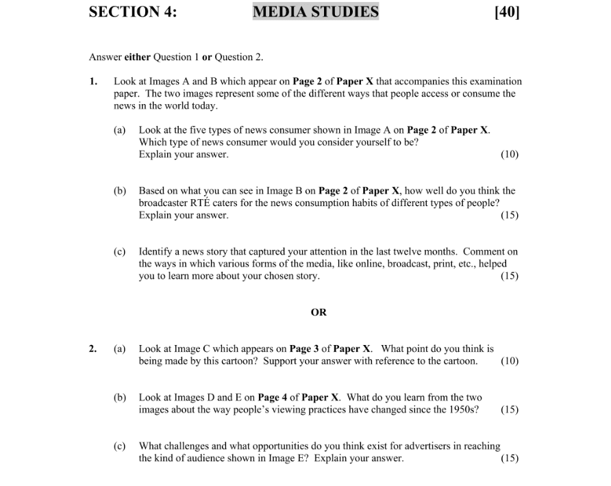 Question 2016 - 1 Part 1