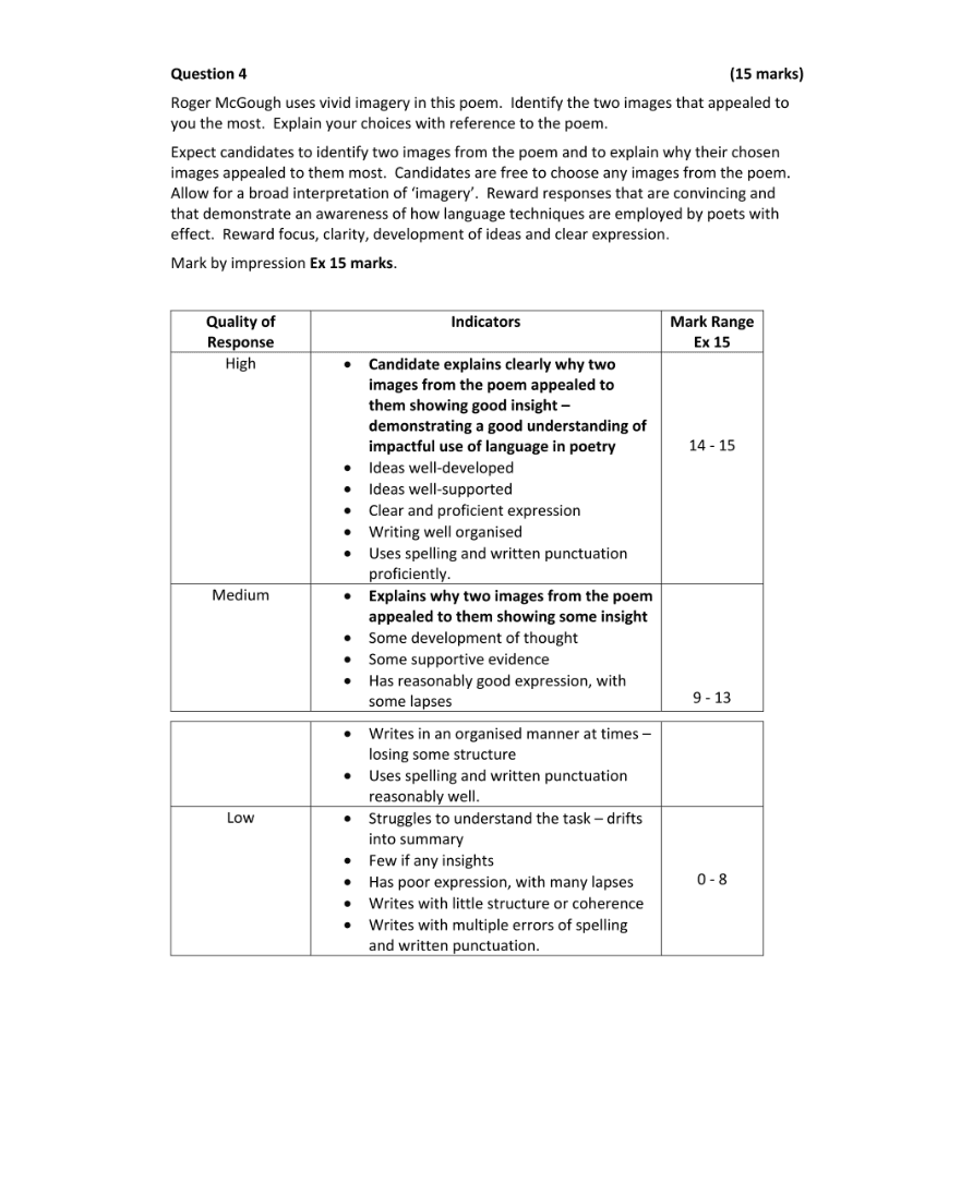 Marking Scheme Part 2