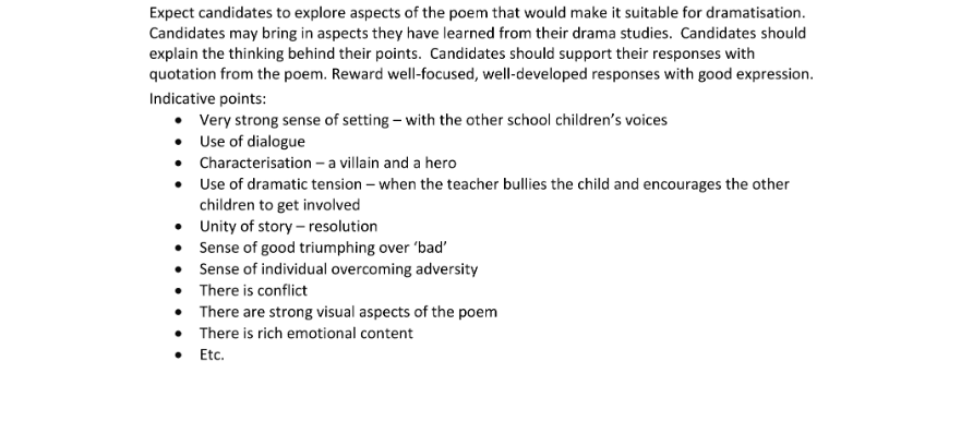 Marking Scheme Part 1