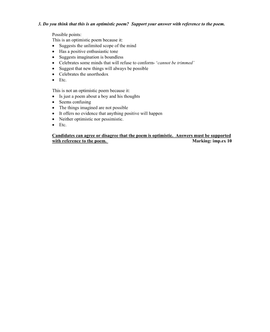 Marking Scheme Part 2