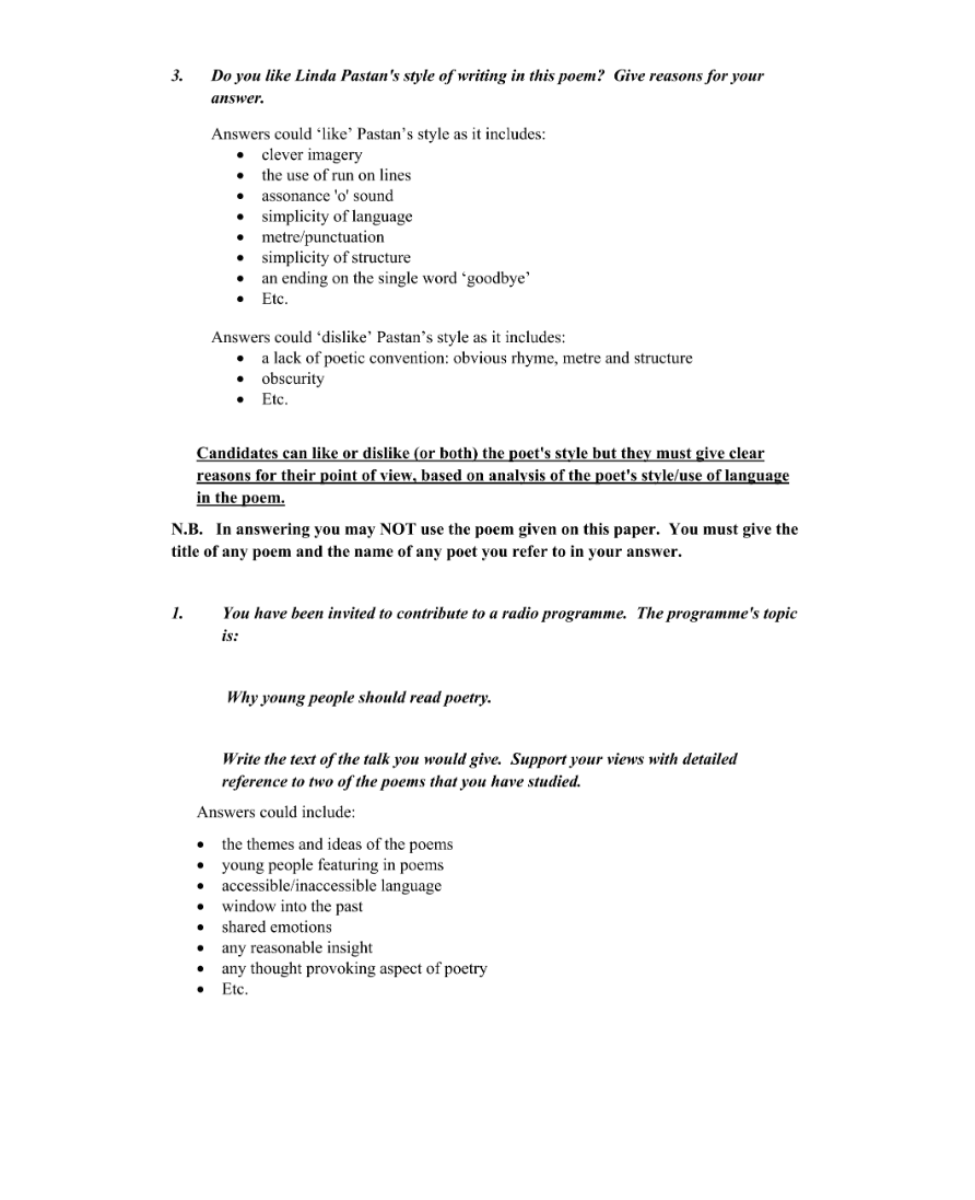 Marking Scheme Part 2