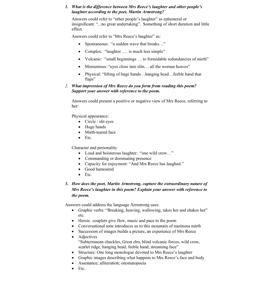 Marking Scheme Part 1