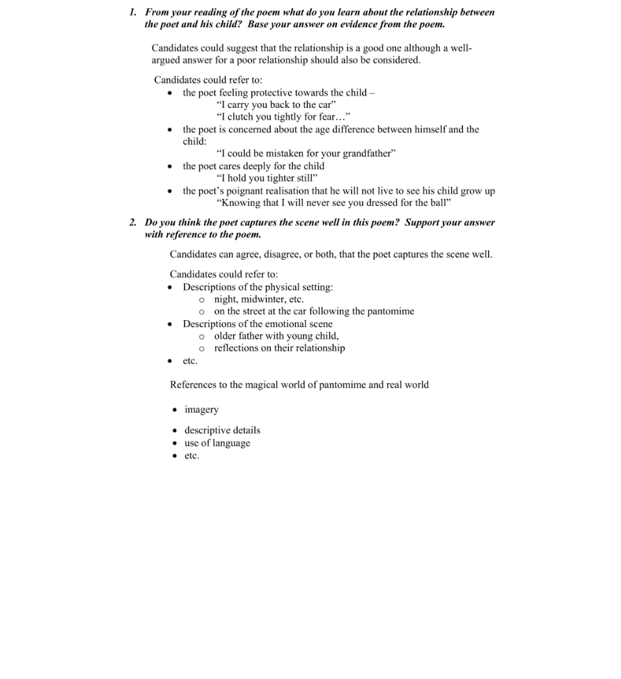 Marking Scheme Part 1