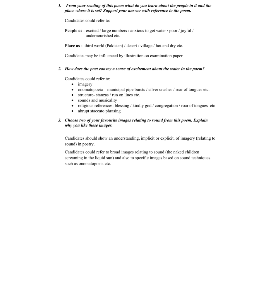 Marking Scheme Part 1