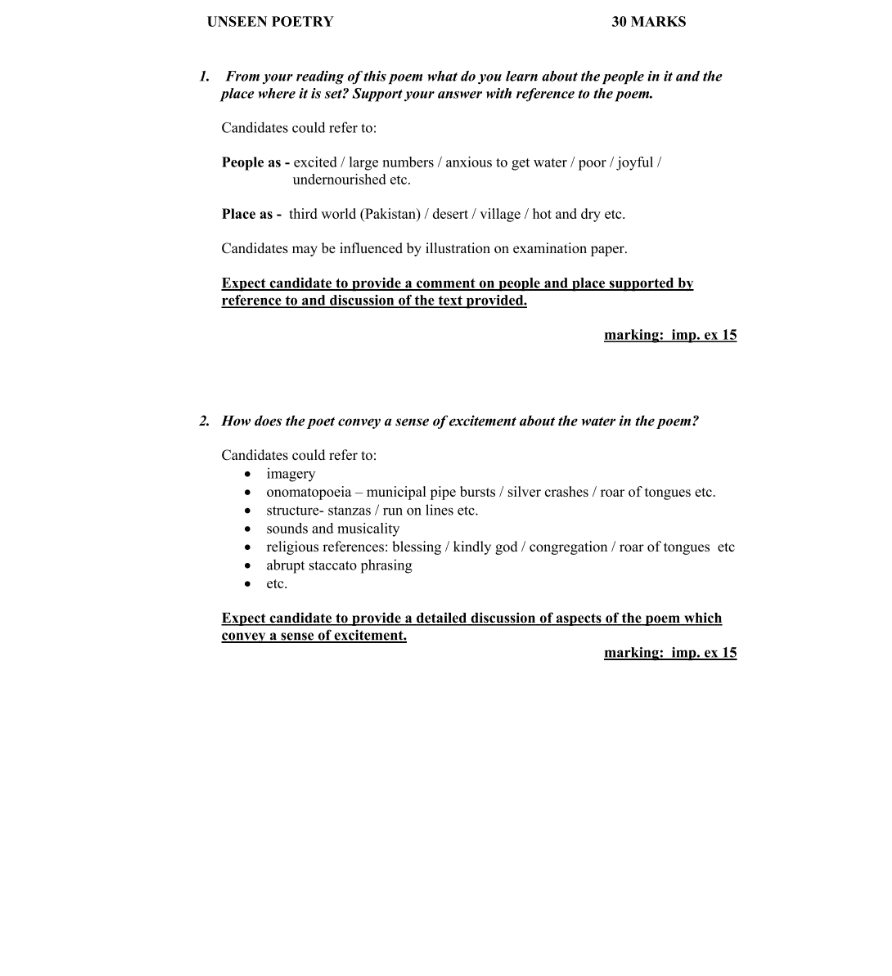 Marking Scheme Part 1