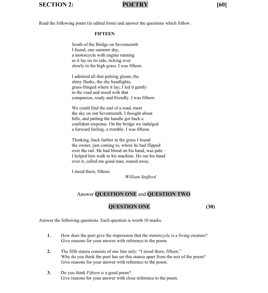 Question 2005 - 1 Part 1