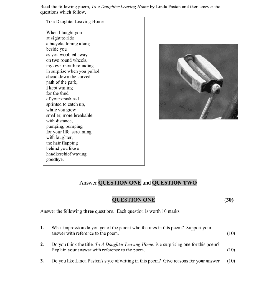 Question 2013 - 1 Part 1