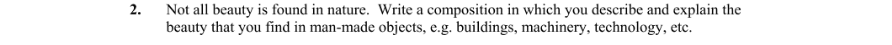 Question 2012 - 2 Part 1