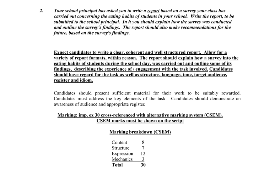 Marking Scheme Part 1