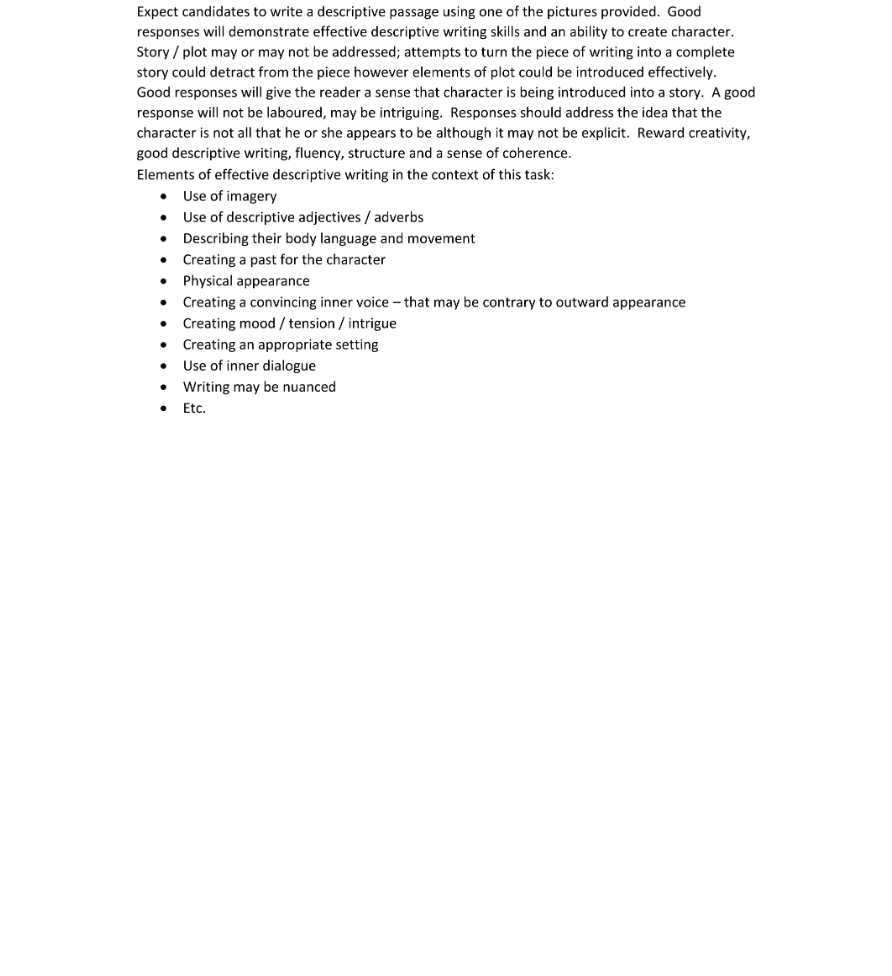 Marking Scheme Part 1