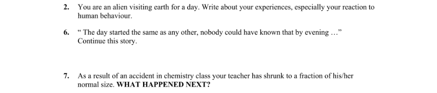 Question 2007 - 2 Part 1