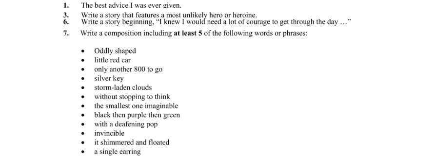 Question 2011 - 1 Part 1