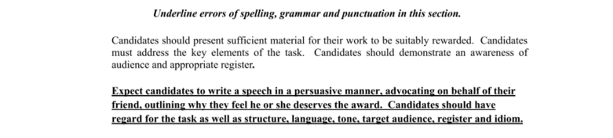 Marking Scheme Part 1
