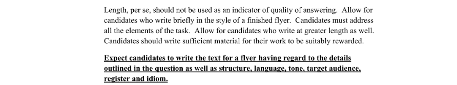 Marking Scheme Part 1