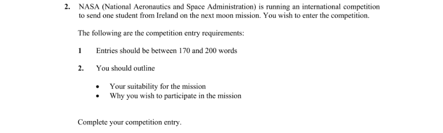 Question 2008 - 2 Part 1