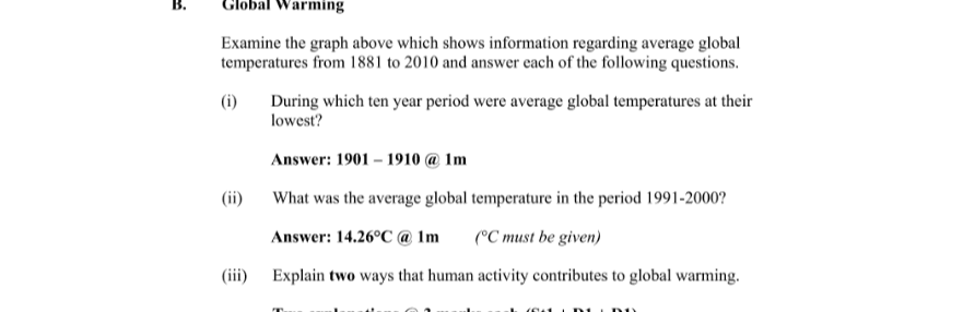 Marking Scheme Part 1